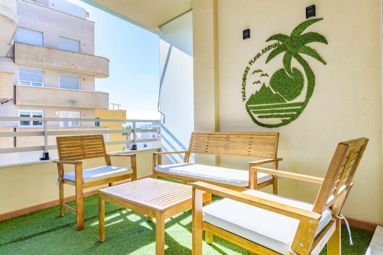 Apart Port Arenal Con Terraza Y Piscina Burriana Exterior foto